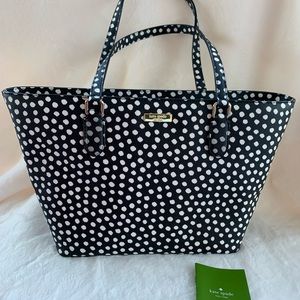 Kate Spade Black and White  polka dot shoulder bag.
